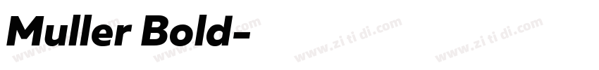 Muller Bold字体转换